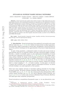 Dynamical systems' based neural networks