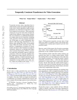 Temporally Consistent Transformers for Video Generation