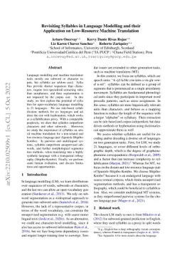 Revisiting Syllables in Language Modelling and their Application on
  Low-Resource Machine Translation