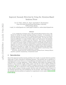 Improved Anomaly Detection by Using the Attention-Based Isolation Forest