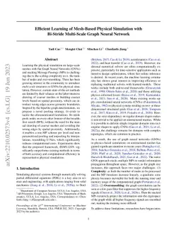 Efficient Learning of Mesh-Based Physical Simulation with BSMS-GNN