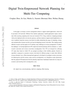 Digital Twin-Empowered Network Planning for Multi-Tier Computing