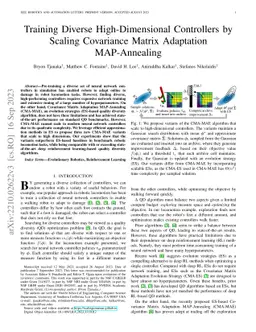 Training Diverse High-Dimensional Controllers by Scaling Covariance
  Matrix Adaptation MAP-Annealing