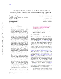 Learning functional sections in medical conversations: iterative
  pseudo-labeling and human-in-the-loop approach