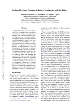 Explainable Abuse Detection as Intent Classification and Slot Filling