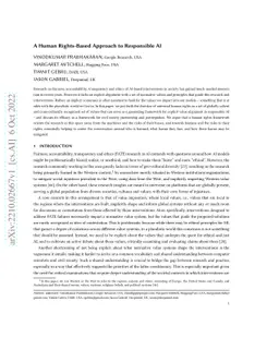 A Human Rights-Based Approach to Responsible AI