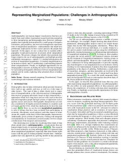 Representing Marginalized Populations: Challenges in Anthropographics
