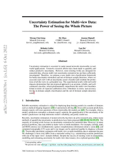 Uncertainty Estimation for Multi-view Data: The Power of Seeing the
  Whole Picture