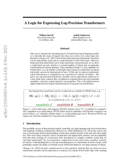 A Logic for Expressing Log-Precision Transformers