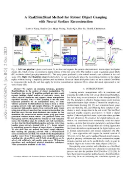 A Real2Sim2Real Method for Robust Object Grasping with Neural Surface
  Reconstruction