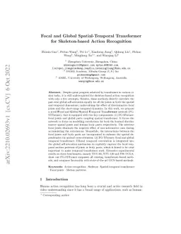 Focal and Global Spatial-Temporal Transformer for Skeleton-based Action
  Recognition
