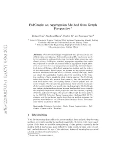 FedGraph: an Aggregation Method from Graph Perspective