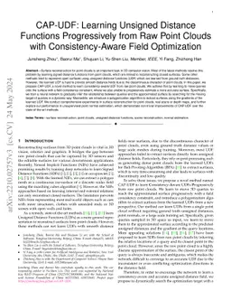 CAP-UDF: Learning Unsigned Distance Functions Progressively from Raw
  Point Clouds with Consistency-Aware Field Optimization