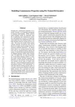 Modelling Commonsense Properties using Pre-Trained Bi-Encoders