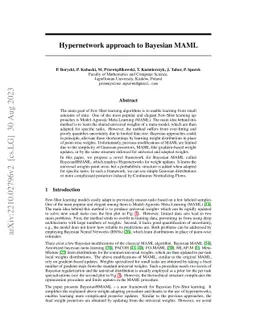 Hypernetwork approach to Bayesian MAML