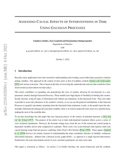 Inference on Causal Effects of Interventions in Time using Gaussian
  Processes