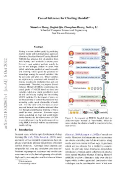 Causal Inference for Chatting Handoff