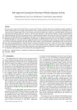 Self-supervised Learning for Clustering of Wireless Spectrum Activity