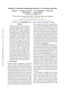 Multiview Contextual Commonsense Inference: A New Dataset and Task