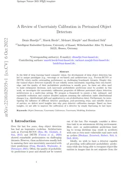 A Review of Uncertainty Calibration in Pretrained Object Detectors
