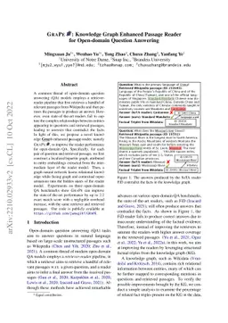 Grape: Knowledge Graph Enhanced Passage Reader for Open-domain Question
  Answering