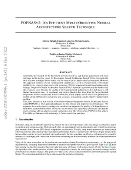 POPNASv2: An Efficient Multi-Objective Neural Architecture Search
  Technique
