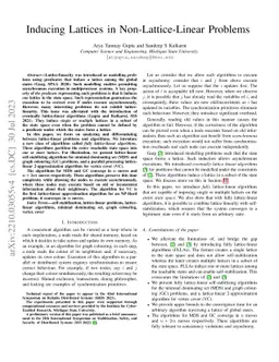 Inducing Lattices in Non-Lattice-Linear Problems