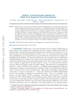 PathProx: A Proximal Gradient Algorithm for Weight Decay Regularized
  Deep Neural Networks