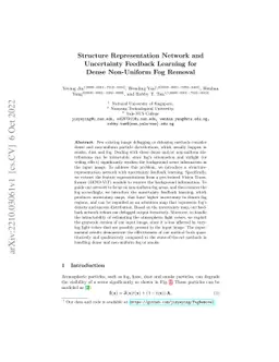 Structure Representation Network and Uncertainty Feedback Learning for
  Dense Non-Uniform Fog Removal