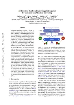 Rainier: Reinforced Knowledge Introspector for Commonsense Question
  Answering