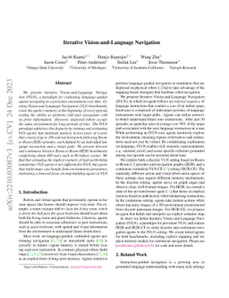 Iterative Vision-and-Language Navigation