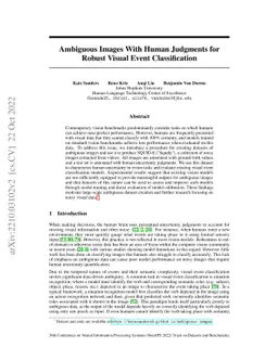 Ambiguous Images With Human Judgments for Robust Visual Event
  Classification