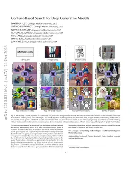 Content-Based Search for Deep Generative Models