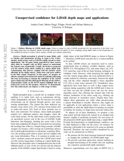 Unsupervised confidence for LiDAR depth maps and applications