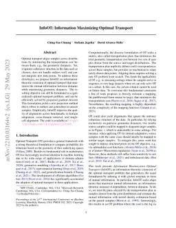 InfoOT: Information Maximizing Optimal Transport