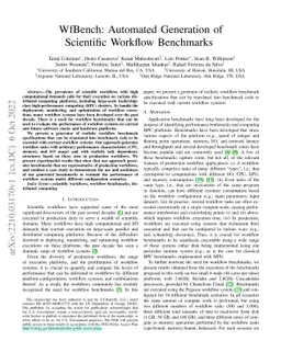 WfBench: Automated Generation of Scientific Workflow Benchmarks
