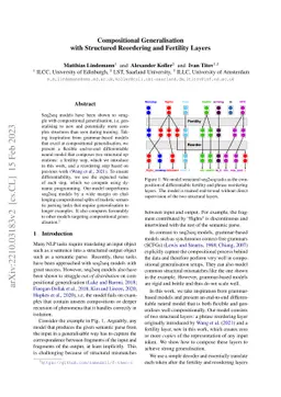 Compositional Generalisation with Structured Reordering and Fertility
  Layers
