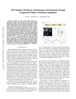 Self-Adaptive Driving in Nonstationary Environments through Conjectural
  Online Lookahead Adaptation