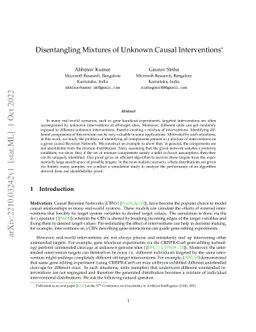 Disentangling Mixtures of Unknown Causal Interventions