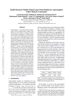 Small Character Models Match Large Word Models for Autocomplete Under
  Memory Constraints