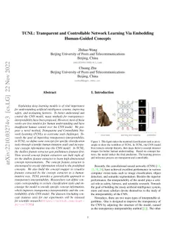 TCNL: Transparent and Controllable Network Learning Via Embedding
  Human-Guided Concepts