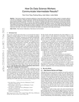 How Do Data Science Workers Communicate Intermediate Results?