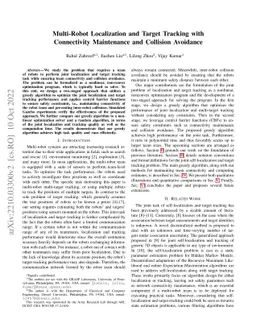Multi-Robot Localization and Target Tracking with Connectivity
  Maintenance and Collision Avoidance