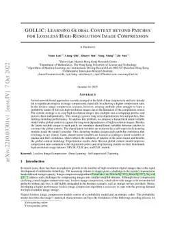 GOLLIC: Learning Global Context beyond Patches for Lossless
  High-Resolution Image Compression