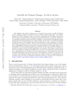 AutoML for Climate Change: A Call to Action