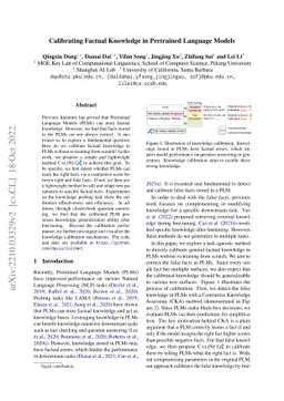 Calibrating Factual Knowledge in Pretrained Language Models
