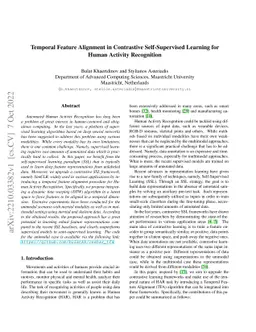 Temporal Feature Alignment in Contrastive Self-Supervised Learning for
  Human Activity Recognition