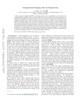 Computational imaging with the human brain