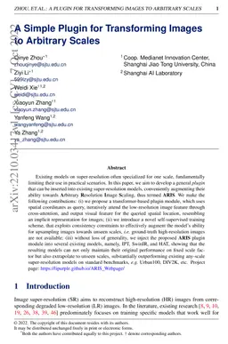 A Simple Plugin for Transforming Images to Arbitrary Scales