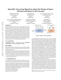 SpaceQA: Answering Questions about the Design of Space Missions and
  Space Craft Concepts